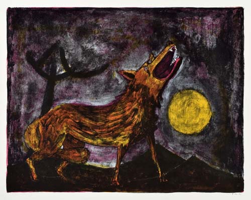 Appraisal: RUFINO TAMAYO Coyote Color lithograph x mm x inches full