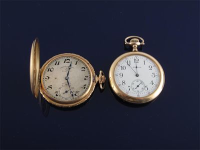 Appraisal: A gold dress watch And a gold cased open faced