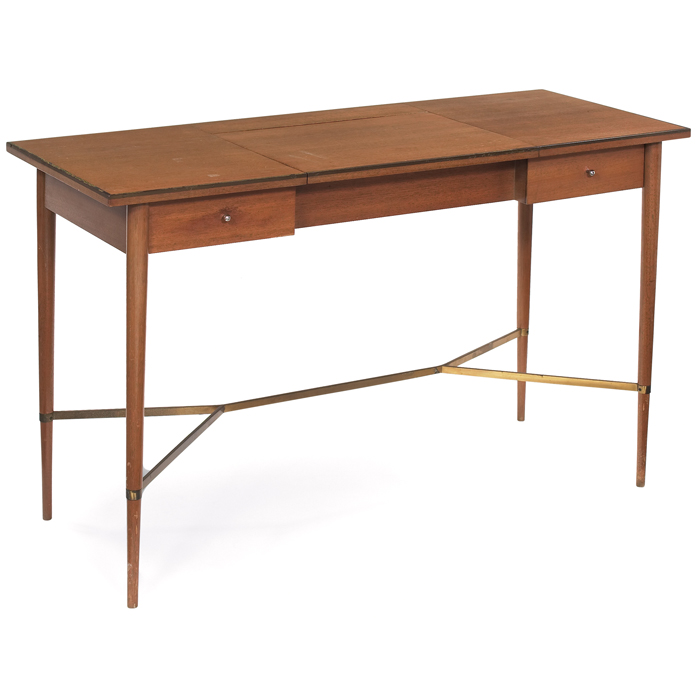 Appraisal: Paul McCobb Connoisseur Collection dressing table by Calvin mahogany lift-up