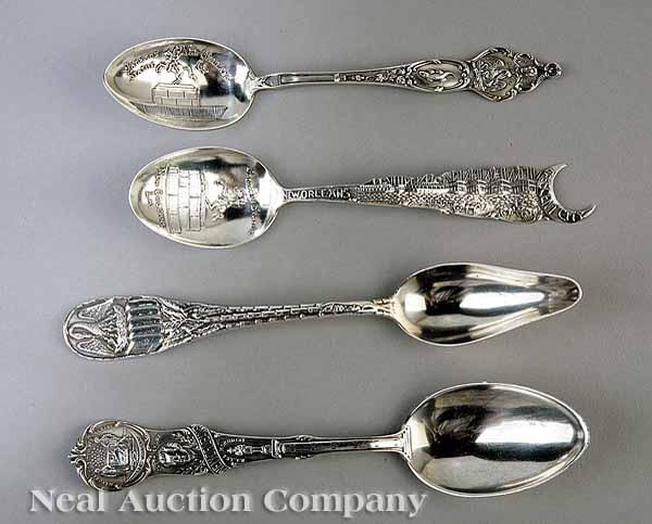 Appraisal: A Group of New Orleans Sterling Silver Souvenir Spoons c