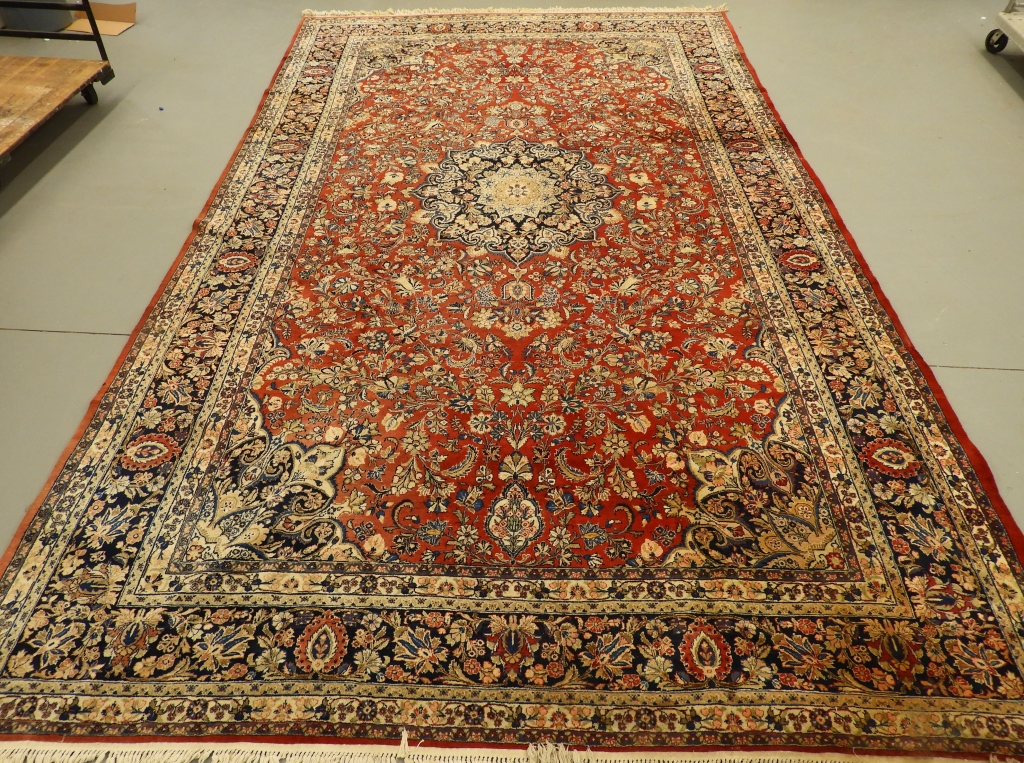 Appraisal: LARGE PERSIAN ROOM SIZE HAND MADE RUG CARPET Persia Mid