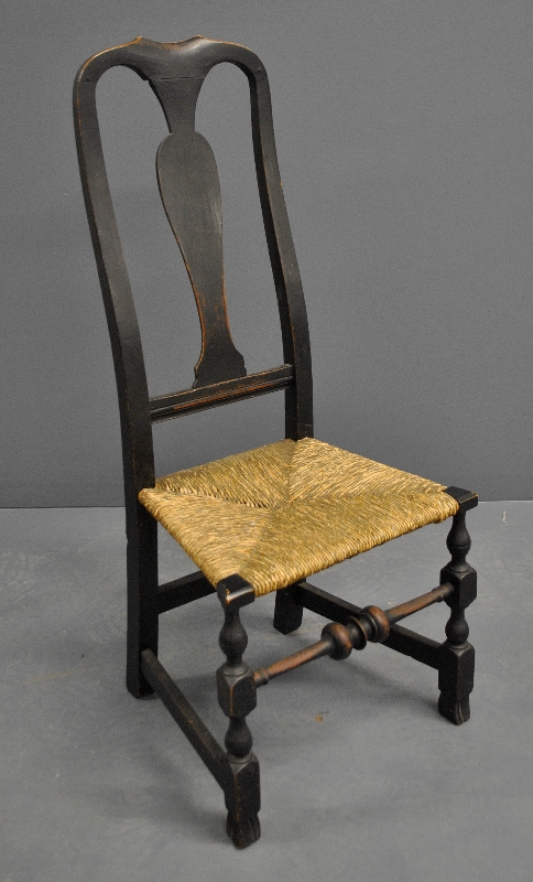 Appraisal: - New England Queen Anne maple side chair c h