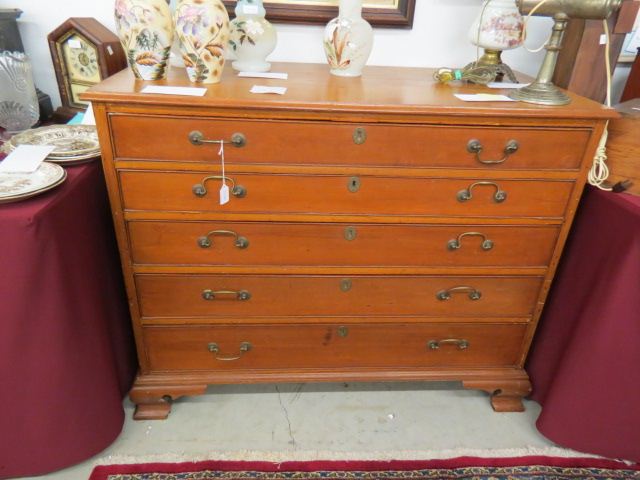 Appraisal: Antique Chest five drawer tall wide deep