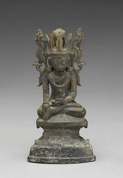 Appraisal: A Burmese bronze figure of the Buddha Shan State th