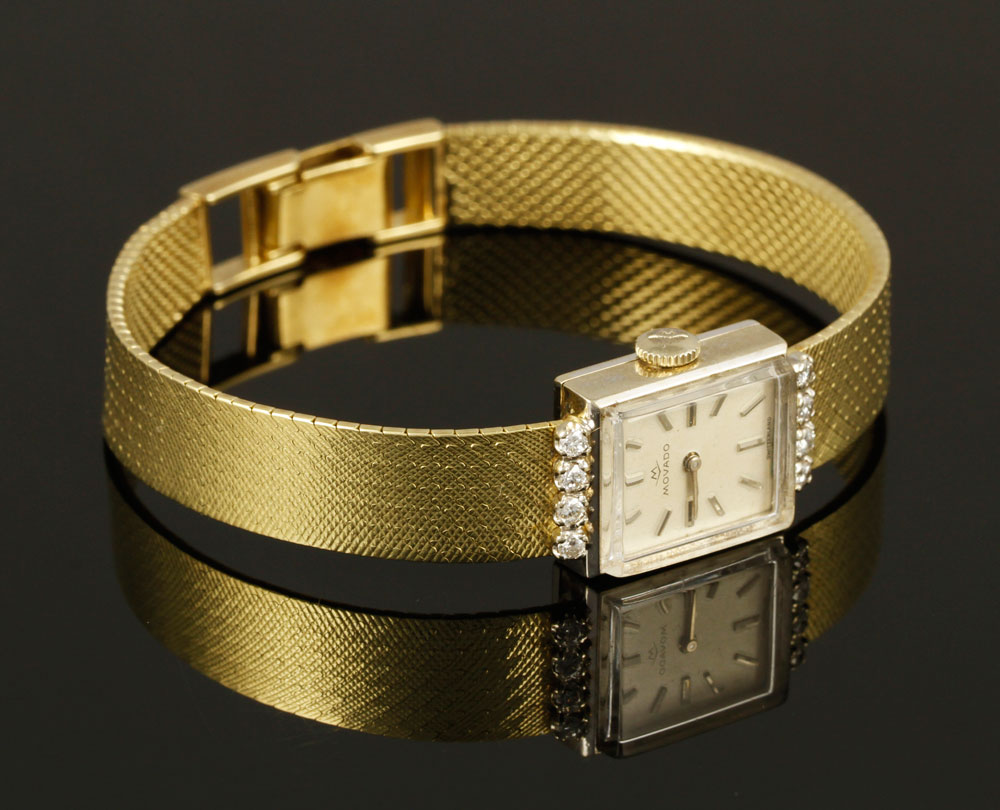 Appraisal: - K Gold and Diamond Movado Watch Ladies K yellow