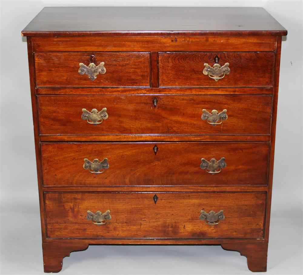 Appraisal: GEORGE III PROVINCIAL CHEST OF DRAWERS possibly Colonial mid- th