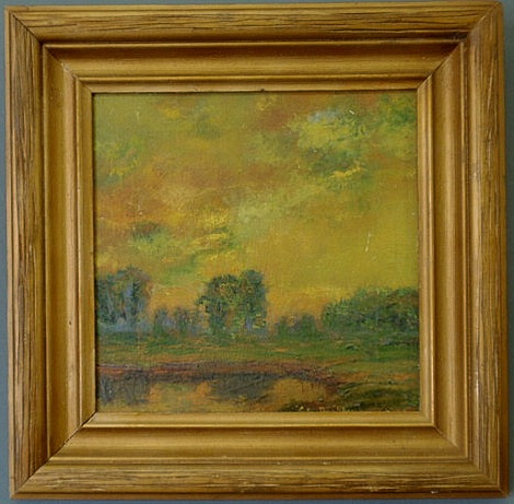 Appraisal: Oil on artist board painting of a southern landscape signed