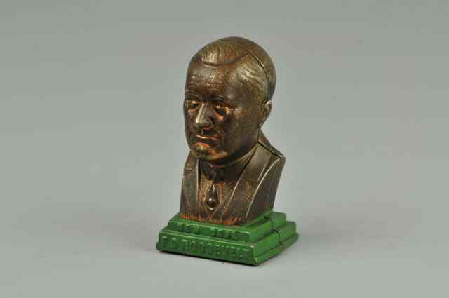 Appraisal: ROOSEVELT NEW DEAL STILL BANK Kenton well cast bust depicts