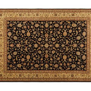 Appraisal: An Indian Kashan Design Wool Rug TH CENTURY feet inch