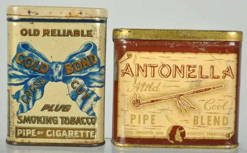 Appraisal: Lot of Pocket Tobacco Tins Description Includes Antonella and Gold