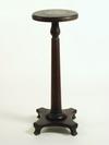 Appraisal: PEDESTAL - Circa mahogany pedestal with round top and inlaid