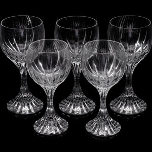 Appraisal: A Set of Baccarat Massena Stemware th Century comprising red