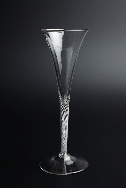 Appraisal: AN TH CENTURY WINE GLASS of flared trumpet form with