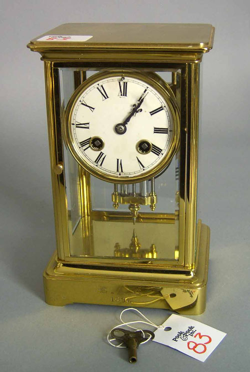 Appraisal: French Marti et Cie crystal regulator clock dated h