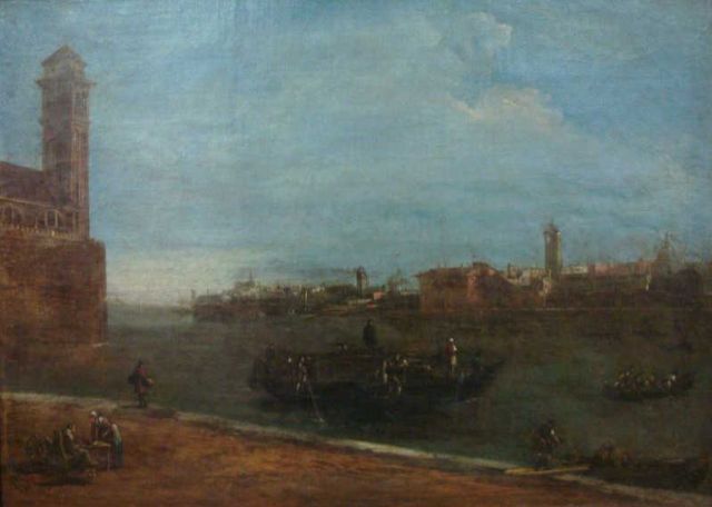 Appraisal: Unknown O C c Venetian Scene style of Guardi possibly