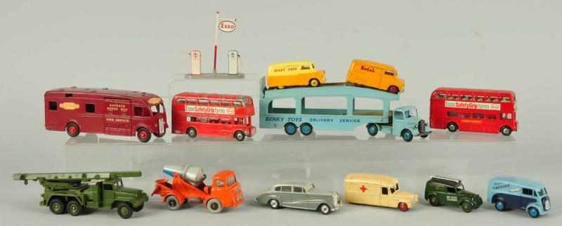 Appraisal: Lot of Diecast Dinky Vehicle Toys Description Includes trucks cars