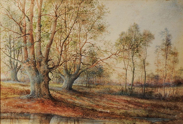 Appraisal: Early th Century English SchoolAutumnal trees watercolour cm x cm