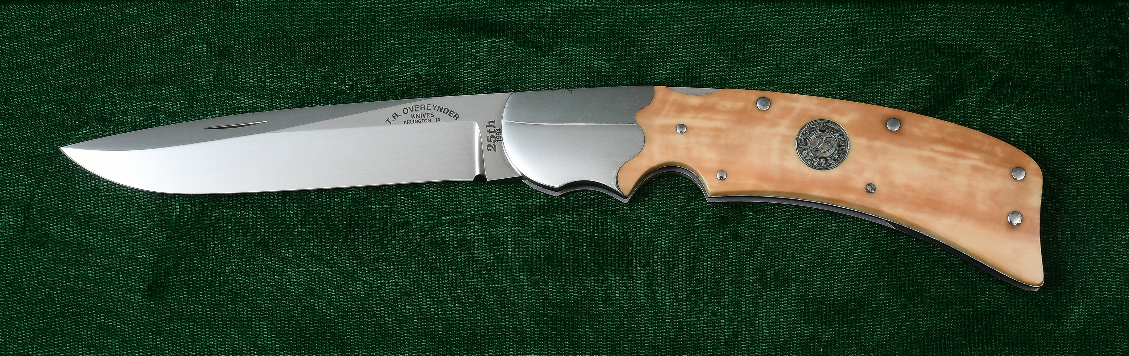 Appraisal: TH ANNIVERSARY OVEREYNDER LOCKBACK KNIFE T R Overeynder th anniversary