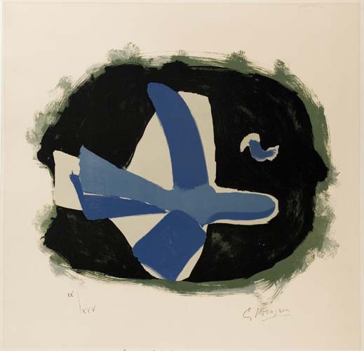 Appraisal: GEORGES BRAQUE Oiseau des For ts Color lithograph x mm