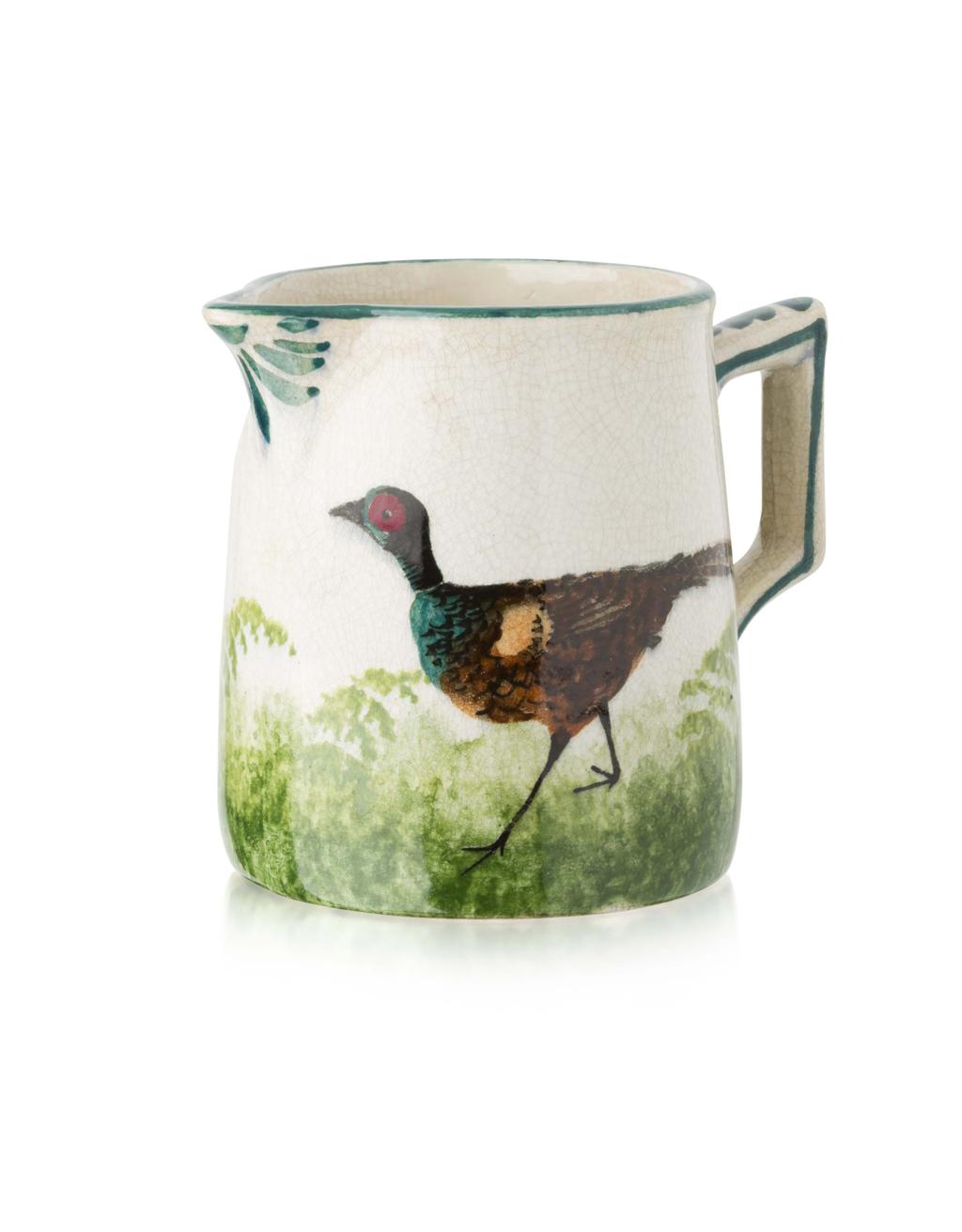 Appraisal: WEMYSS WARE 'PHEASANTS' PATTERN MILK JUG CIRCA impressed mark WEMYSS