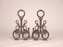 Appraisal: Bradley Hubbard Andirons Late th Century Another pair with a