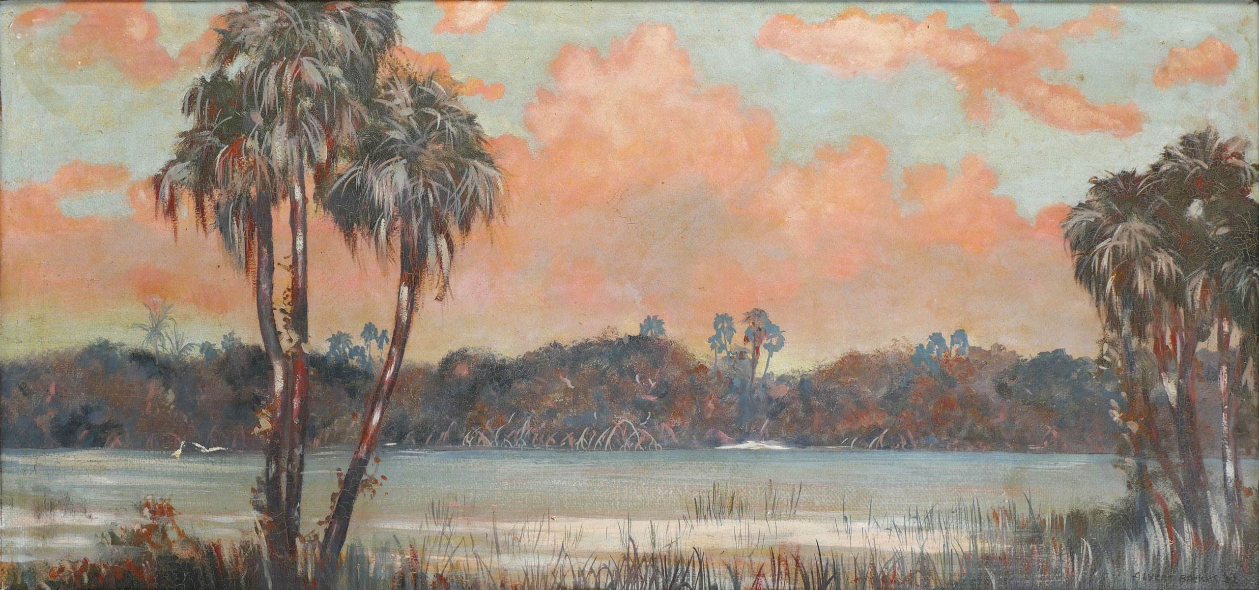 Appraisal: BACKUS Albert Edward ''Beanie'' American - Panoramic Florida River Landscape