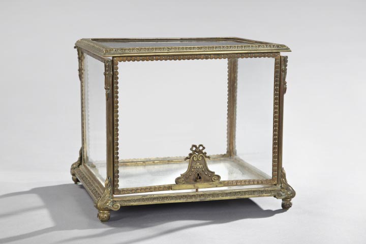 Appraisal: Napoleon III Brass-Framed Glass Tabletop Vitrine third quarter th century