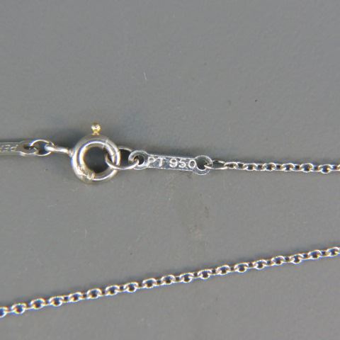 Appraisal: Tiffany Platinum Chain by Elsa Peretti long