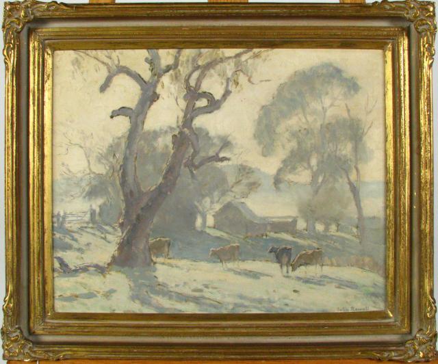 Appraisal: John Thomas Rowell Australia - x oil on canvas signed