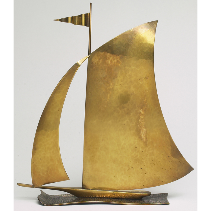 Appraisal: Hagenauer boat sculpture brass