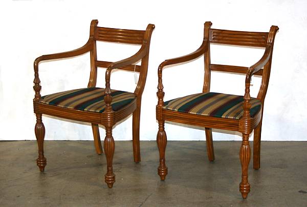 Appraisal: A pair of Anglo Indian armchairs mid th century height