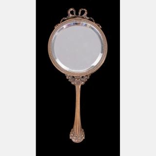 Appraisal: A Tiffany Co Bronze Hand Mirror A Tiffany Co Bronze