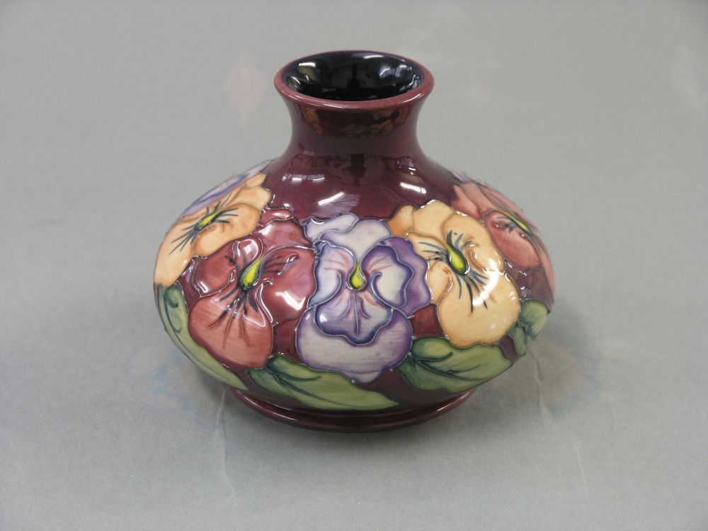 Appraisal: A modern Moorcroft vase Clematis pattern around shoulder in bright