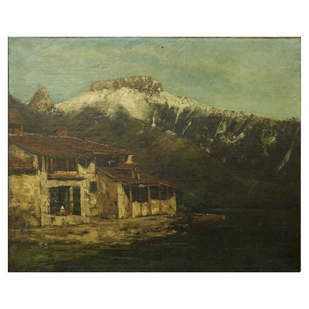 Appraisal: Gustave Courbet French Attributed to Gustave Courbet French Oil on