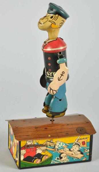 Appraisal: Tin Litho Marx Popeye Roof Dancer Wind-Up Toy Description American