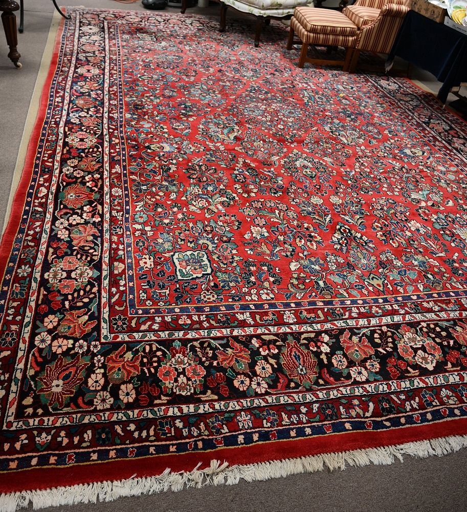 Appraisal: Sarouk Oriental Carpet ' x ' Sarouk Oriental Carpet '