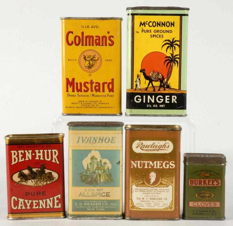 Appraisal: Lot of Small Spice Tins Description Nice assortment of tins