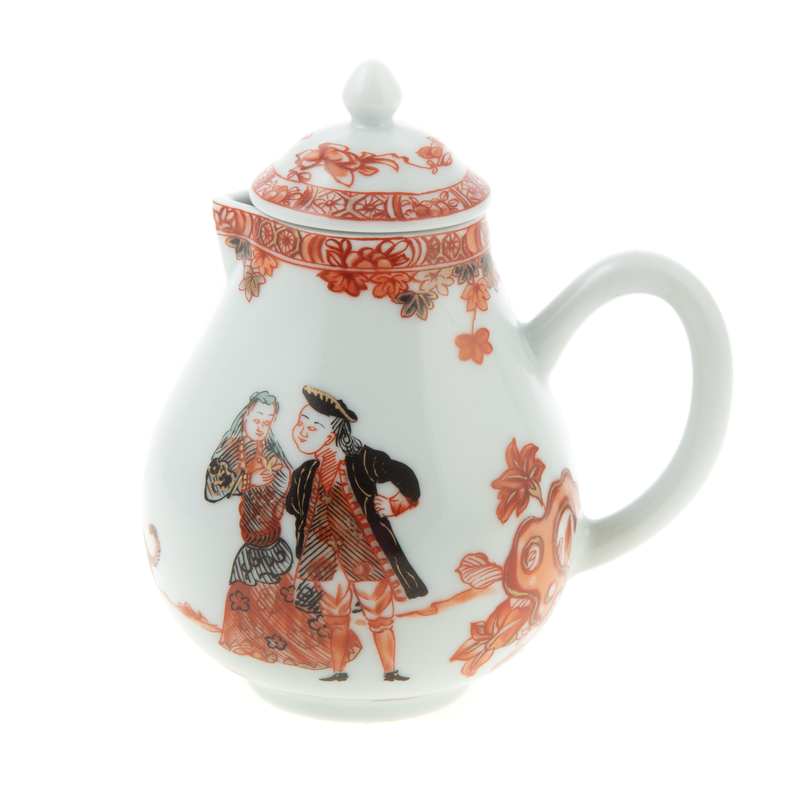 Appraisal: CHINESE EXPORT GOVERNOR DUFF CREAM JUG Yongzheng Era circa covered