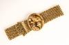 Appraisal: BRACELET - K yellow gold Victorian period mesh link slide