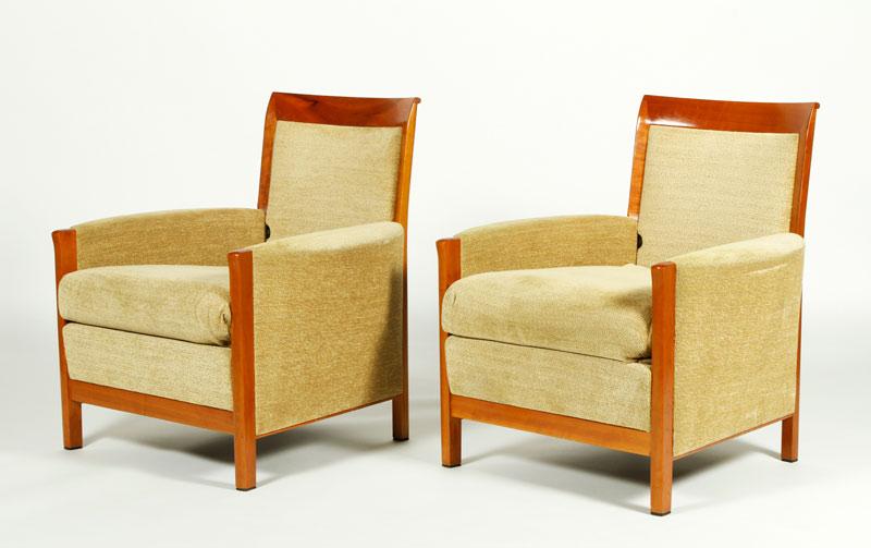 Appraisal: - Set of Upholstered Georgetti Arm Chairs Set of four