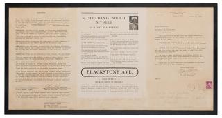 Appraisal: Blackstone Harry Henry Boughton Framed Resolution of Colon Mich to