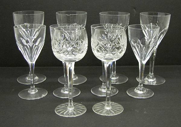 Appraisal: A group of Saint Louis cut glass stemware in the