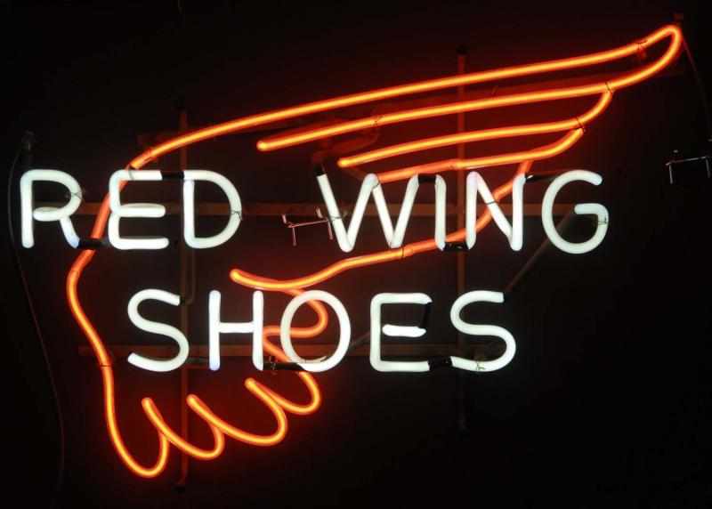 Appraisal: Red Wing Shoes Neon Sign Description s Redwing MN to