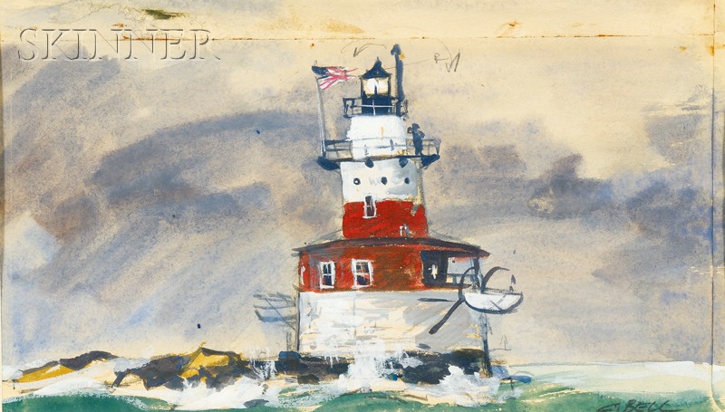 Appraisal: Cecil Crosley Bell American - Ambrose Light House Signed C