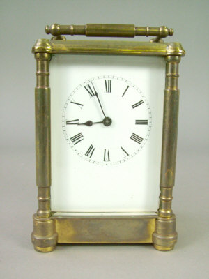 Appraisal: A th century four glass gilt metal cased carriage clock