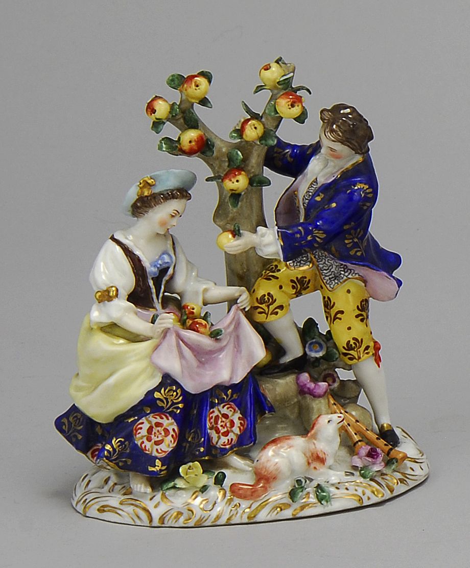 Appraisal: CHELSEA PORCELAIN FIGURE GROUP Late th Early th CenturyIn the