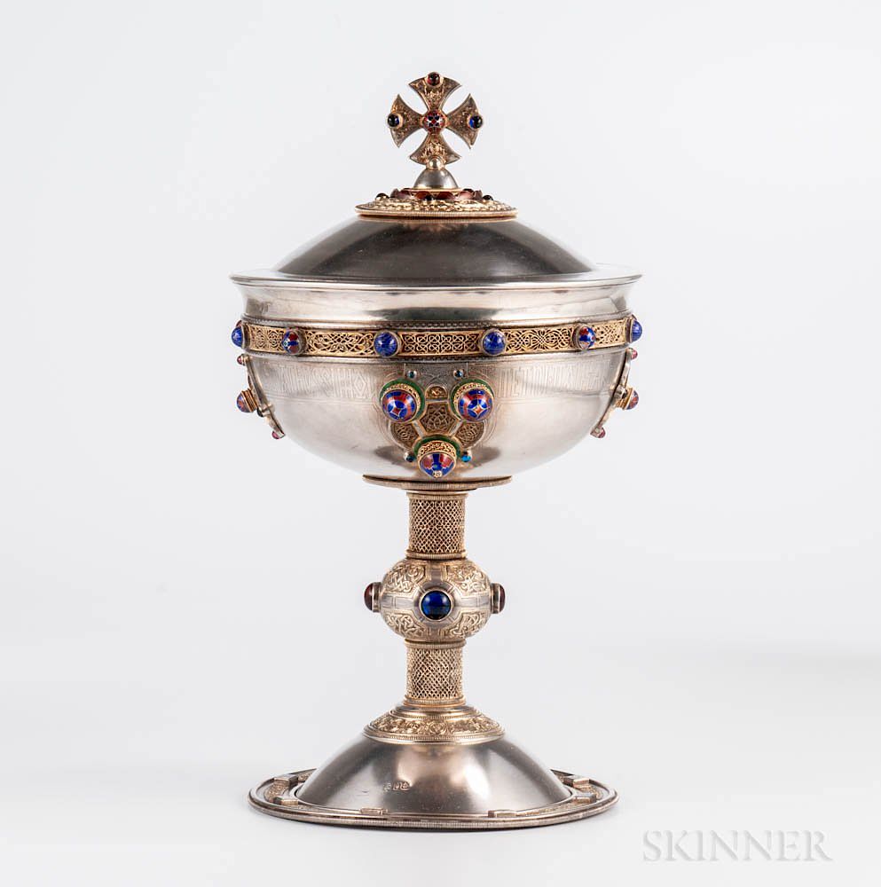 Appraisal: George V Irish Sterling Silver Ciborium George V Irish Sterling