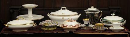 Appraisal: ASSORTED PORCELAIN TABLE ARTICLES Including a in Royal Doulton two-handled