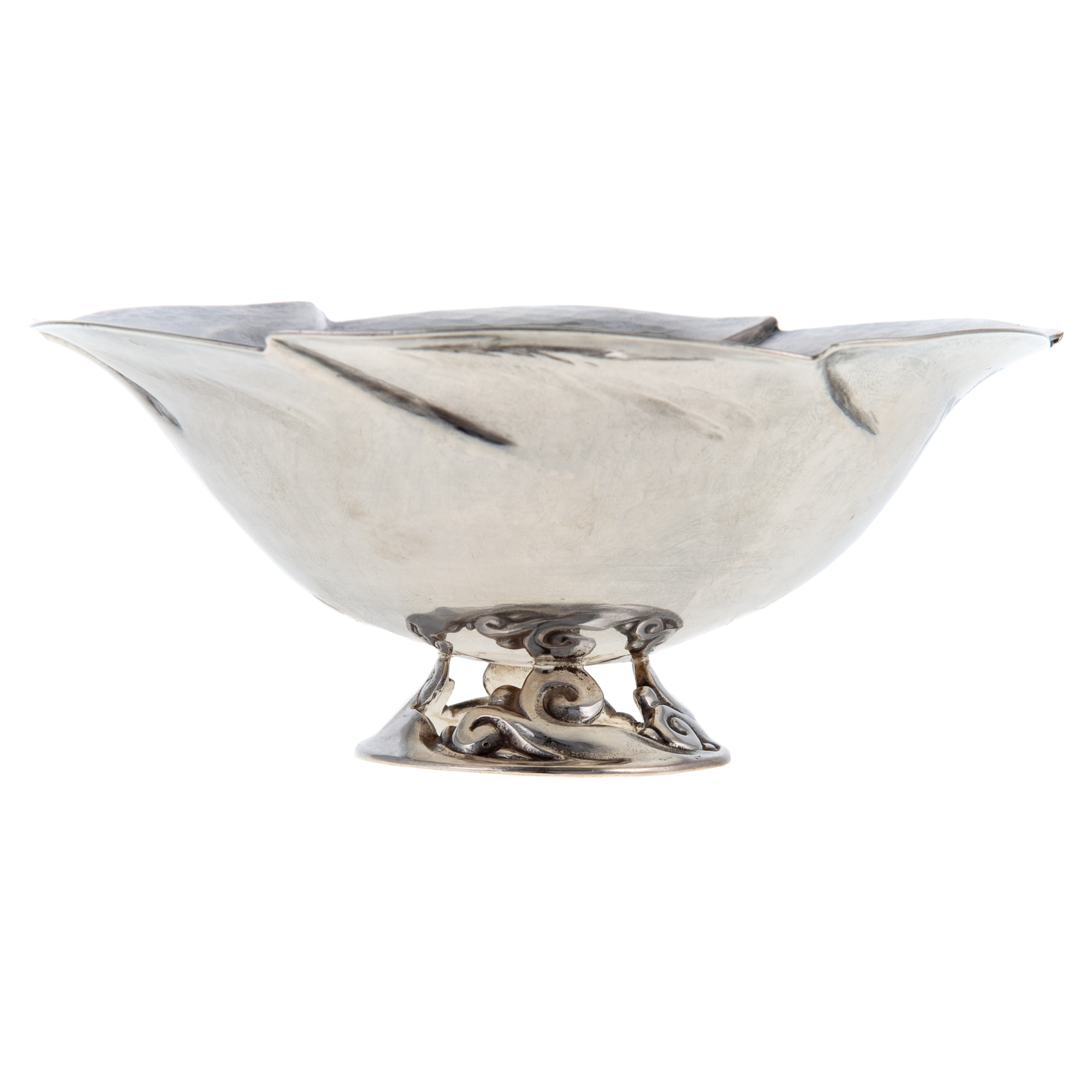 Appraisal: PEER SMED HAND-WROUGHT STERLING PEDESTAL BOWL New York NY active