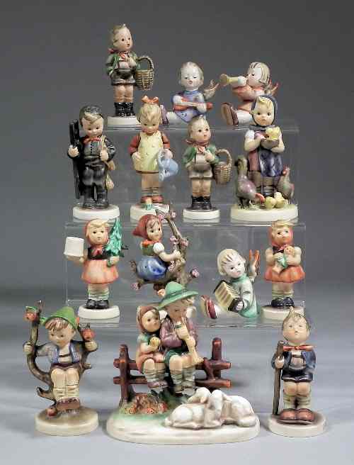 Appraisal: A small collection of Hummel pottery figures - ''Eventide'' ins